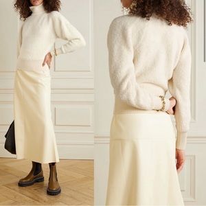 Nanushka MIAH WOOL-BLEND TURTLENECK SWEATER IN WHITE